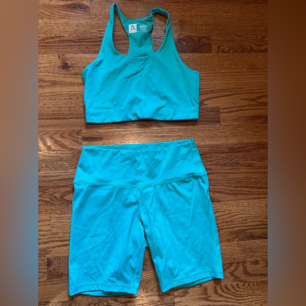 Athlux crop tank and bike shorts set